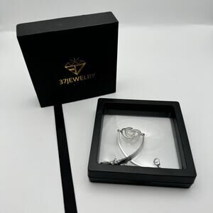 NIB 37 Jewelry Morher & Daughter Forever Linked Together Double Heart Bracelet